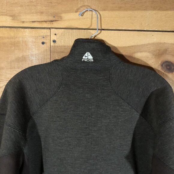 Nike ACG Therma Fit Athletic Full Zip Brown Wool Blend Jacket Womens Size Medium - Picture 8 of 11